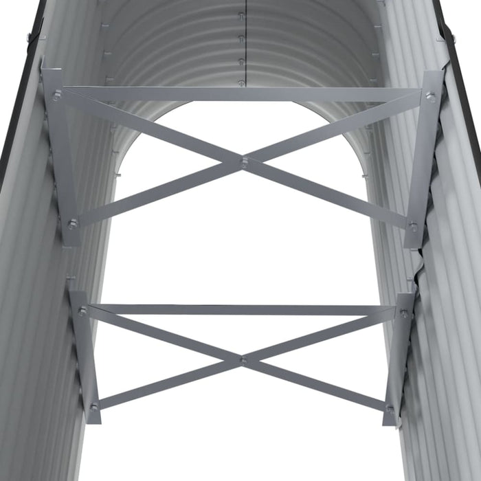 Garden Planter Powder-coated Steel 114x40x68 Cm Anthracite