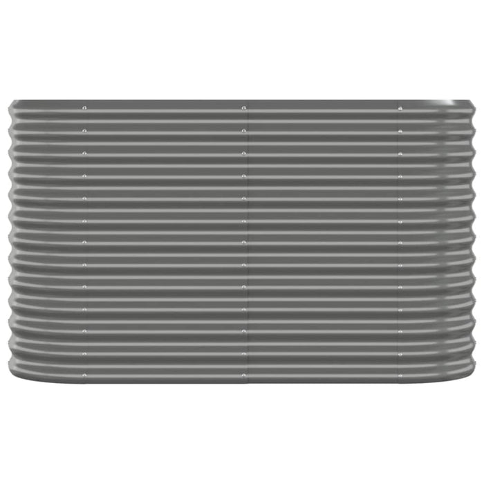Garden Planter Powder-coated Steel 114x40x68 Cm Grey Tonnnk