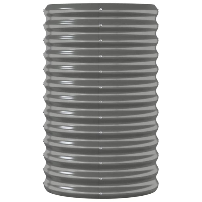 Garden Planter Powder-coated Steel 114x40x68 Cm Grey Tonnnk