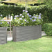 Garden Planter Powder-coated Steel 152x40x68 Cm Grey Tonnka