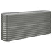 Garden Planter Powder-coated Steel 152x40x68 Cm Grey Tonnka