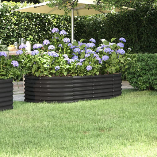 Garden Planter Powder - coated Steel 152x80x36 Cm