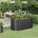 Garden Planter Powder-coated Steel 152x80x68 Cm Anthracite