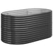 Garden Planter Powder-coated Steel 152x80x68 Cm Anthracite