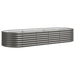 Garden Planter Powder-coated Steel 224x80x36 Cm Grey Tonkok