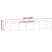 Garden Planter Powder-coated Steel 249x100x36 Cm Grey Tonkka