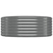 Garden Planter Powder-coated Steel 249x100x36 Cm Grey Tonkka