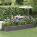 Garden Planter Powder-coated Steel 322x100x36 Cm Grey Tonkkk
