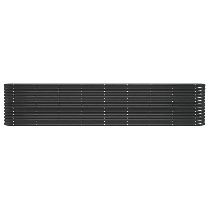 Garden Planter Powder-coated Steel 332x40x68 Cm Anthracite