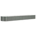 Garden Planter Powder-coated Steel 368x80x36 Cm Grey Tonkxk