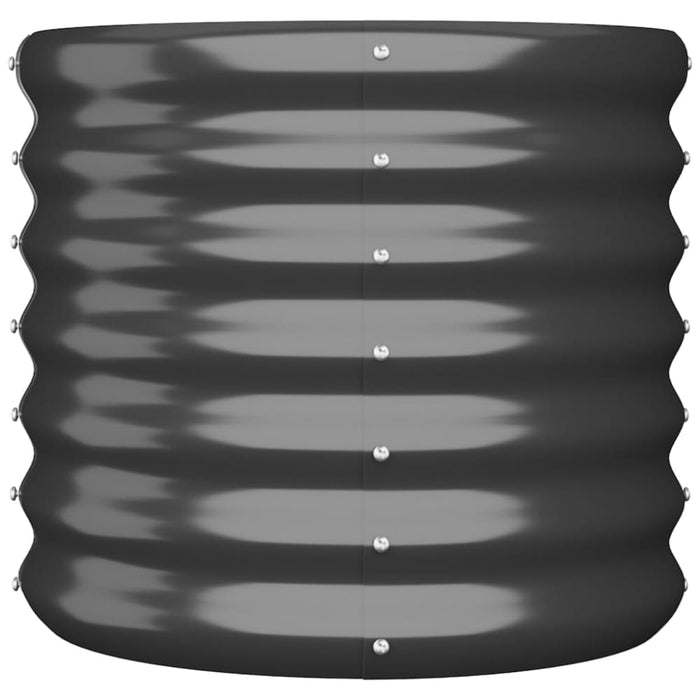 Garden Planter Powder-coated Steel 40x40x36 Cm Anthracite