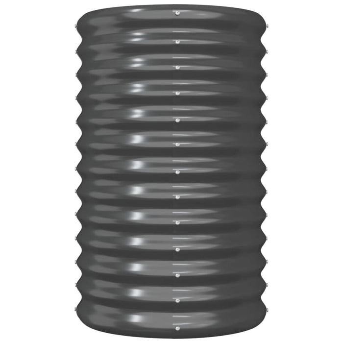 Garden Planter Powder-coated Steel 40x40x68 Cm Anthracite