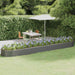 Garden Planter Powder-coated Steel 507x100x36 Cm Grey Tokbbk