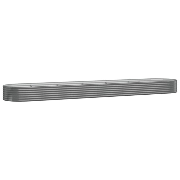 Garden Planter Powder-coated Steel 507x100x36 Cm Grey Tokbbk