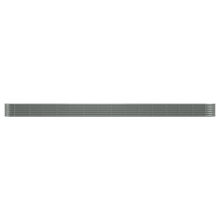 Garden Planter Powder-coated Steel 620x80x36 Cm Grey Tonkaa