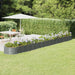 Garden Planter Powder-coated Steel 620x80x36 Cm Grey Tonkaa