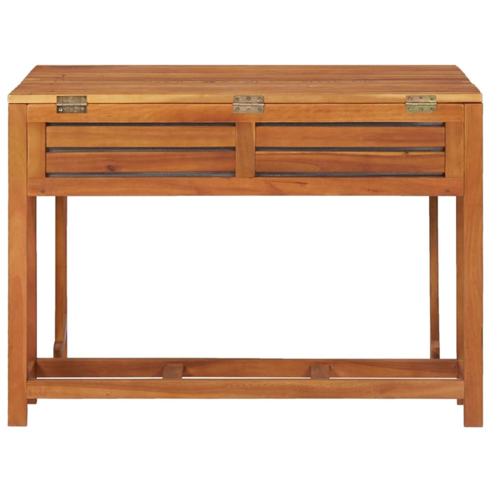 Garden Planter Table with 2 Bistro Chairs Solid Acacia Wood