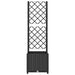 Garden Planter With Trellis Black 40x40x136 Cm Pp Tonxlk