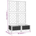 Garden Planter With Trellis Black 80x40x121.5 Cm Pp Tonxib