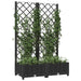 Garden Planter With Trellis Black 80x40x121.5 Cm Pp Tonxib