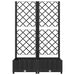 Garden Planter With Trellis Black 80x40x121.5 Cm Pp Tonxib