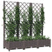 Garden Planter With Trellis Brown 120x40x121.5 Cm Pp Tonxlx