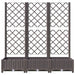 Garden Planter With Trellis Brown 120x40x121.5 Cm Pp Tonxlx