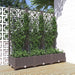 Garden Planter With Trellis Brown 120x40x121.5 Cm Pp Tonxlx