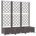 Garden Planter With Trellis Brown 120x40x121.5 Cm Pp Tonxlx