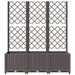 Garden Planter with Trellis Brown 120x40x136 Cm Pp Tonxlt