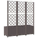 Garden Planter with Trellis Brown 120x40x136 Cm Pp Tonxlt