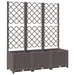 Garden Planter with Trellis Brown 120x40x136 Cm Pp Tonxlt