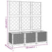Garden Planter with Trellis Brown 120x40x136 Cm Pp Tonxlt
