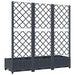 Garden Planter with Trellis Dark Grey 120x40x121.5 Cm Pp