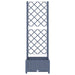 Garden Planter With Trellis Dark Grey 40x40x121.5 Cm Pp