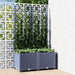 Garden Planter with Trellis Dark Grey 80x40x136 Cm Pp Tonxpo