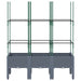 Garden Planter with Trellis Grey 120x40x142.5 Cm Pp Tlikpl