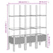 Garden Planter with Trellis Grey 120x40x142.5 Cm Pp Tlikpl