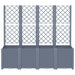 Garden Planter with Trellis Grey 160x40x140 Cm Pp Tlinio