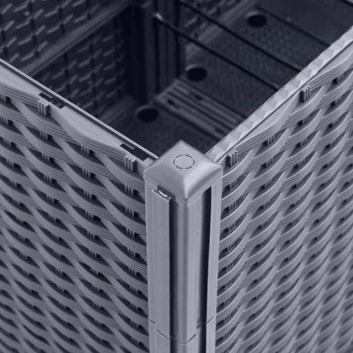 Garden Planter with Trellis Grey 160x40x140 Cm Pp Tlinio