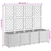 Garden Planter with Trellis Grey 160x40x140 Cm Pp Tlinio