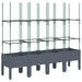 Garden Planter with Trellis Grey 160x40x142.5 Cm Pp Tliklo