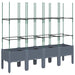 Garden Planter with Trellis Grey 160x40x142.5 Cm Pp Tliklo