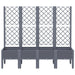 Garden Planter with Trellis Grey 160x40x142 Cm Pp Tlikto