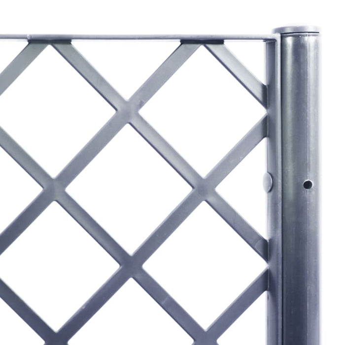 Garden Planter with Trellis Grey 160x40x142 Cm Pp Tlikto