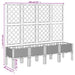 Garden Planter with Trellis Grey 160x40x142 Cm Pp Tlikto