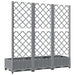 Garden Planter With Trellis Light Grey 120x40x121.5 Cm Pp
