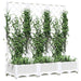 Garden Planter with Trellis White 120x40x121.5 Cm Pp Optxnt
