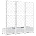 Garden Planter with Trellis White 120x40x121.5 Cm Pp Optxnt