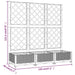 Garden Planter with Trellis White 120x40x121.5 Cm Pp Optxnt